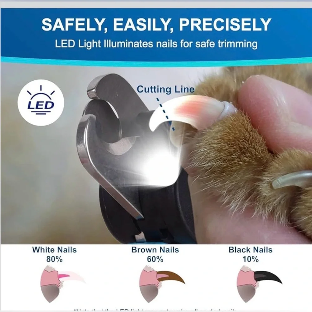LED Dog Nail Clipper with Light